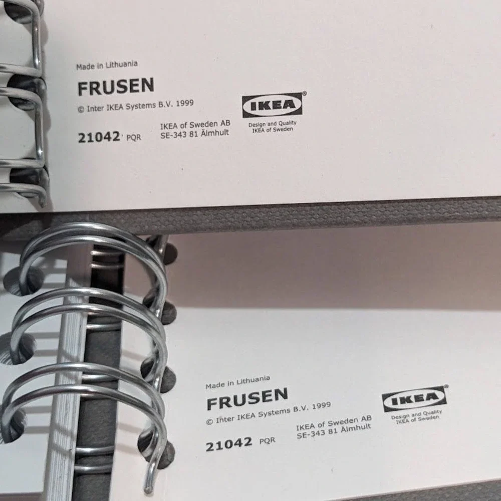 IKEA Frusen Vintage 1999 Gray Silver Foil Spiral Photo Album Scrapbook Set of 2
